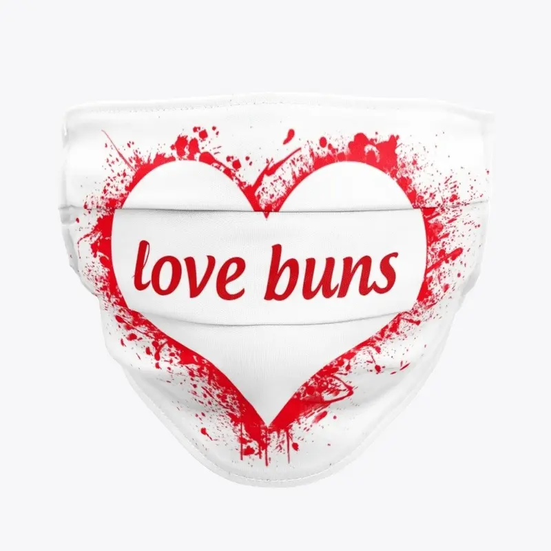 Splatter Heart Love Buns