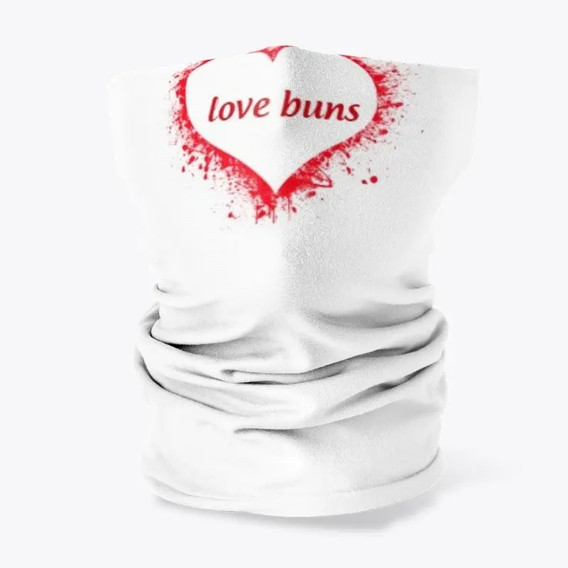 Splatter Heart Love Buns